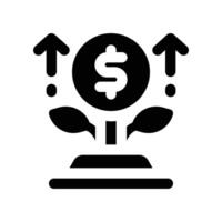 investment icon. glyph icon for your website, mobile, presentation, and logo design. vector