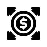diversification icon. glyph icon for your website, mobile, presentation, and logo design. vector