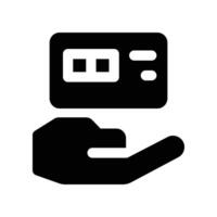 credit card icon. glyph icon for your website, mobile, presentation, and logo design. vector