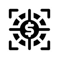 target icon. glyph icon for your website, mobile, presentation, and logo design. vector