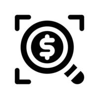 search icon. glyph icon for your website, mobile, presentation, and logo design. vector