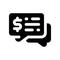 money talk icon. glyph icon for your website, mobile, presentation, and logo design. vector