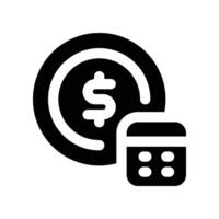 cost icon. glyph icon for your website, mobile, presentation, and logo design. vector