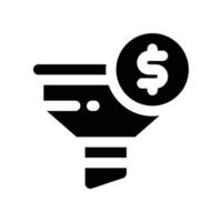 filter icon. glyph icon for your website, mobile, presentation, and logo design. vector