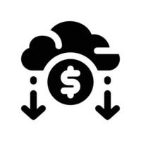 cloud icon. glyph icon for your website, mobile, presentation, and logo design. vector