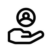 human resource icon. line icon for your website, mobile, presentation, and logo design. vector