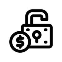 lock icon. line icon for your website, mobile, presentation, and logo design. vector
