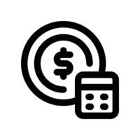 cost icon. line icon for your website, mobile, presentation, and logo design. vector