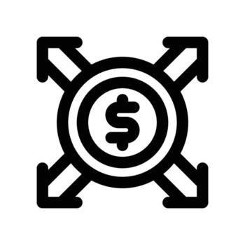 diversification icon. line icon for your website, mobile, presentation, and logo design. vector