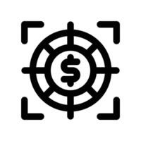 target icon. line icon for your website, mobile, presentation, and logo design. vector
