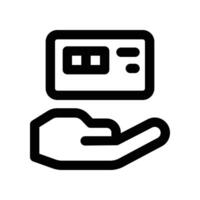 credit card icon. line icon for your website, mobile, presentation, and logo design. vector