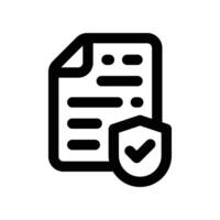 insurance icon. line icon for your website, mobile, presentation, and logo design. vector