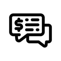 money talk icon. line icon for your website, mobile, presentation, and logo design. vector