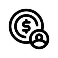 investor icon. line icon for your website, mobile, presentation, and logo design. vector