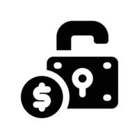 lock icon. glyph icon for your website, mobile, presentation, and logo design. vector