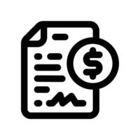 contract icon. line icon for your website, mobile, presentation, and logo design. vector