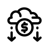 cloud icon. line icon for your website, mobile, presentation, and logo design. vector