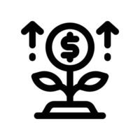 investment icon. line icon for your website, mobile, presentation, and logo design. vector