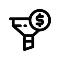filter icon. line icon for your website, mobile, presentation, and logo design. vector