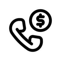 phone call icon. line icon for your website, mobile, presentation, and logo design. vector