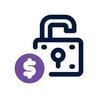 lock icon. dual tone icon for your website, mobile, presentation, and logo design. vector