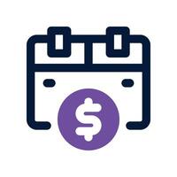 calendar icon. dual tone icon for your website, mobile, presentation, and logo design. vector