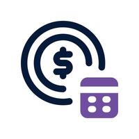 cost icon. dual tone icon for your website, mobile, presentation, and logo design. vector