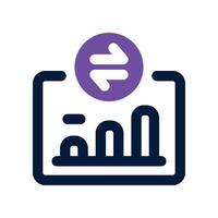 graph icon. dual tone icon for your website, mobile, presentation, and logo design. vector