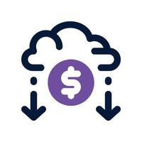 cloud icon. dual tone icon for your website, mobile, presentation, and logo design. vector