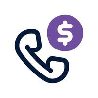 phone call icon. dual tone icon for your website, mobile, presentation, and logo design. vector