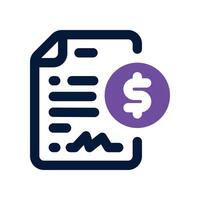 contract icon. dual tone icon for your website, mobile, presentation, and logo design. vector