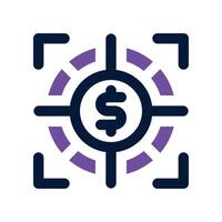 target icon. dual tone icon for your website, mobile, presentation, and logo design. vector