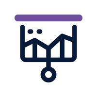 statistic icon. dual tone icon for your website, mobile, presentation, and logo design. vector