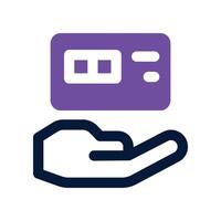 credit card icon. dual tone icon for your website, mobile, presentation, and logo design. vector