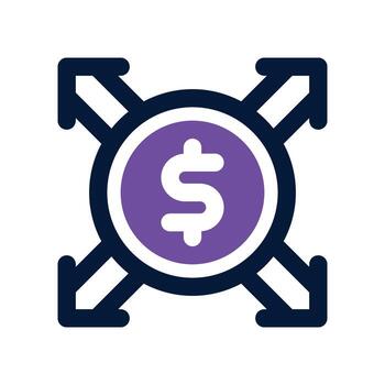 diversification icon. dual tone icon for your website, mobile, presentation, and logo design. vector