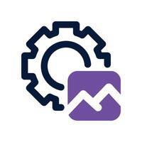 content management icon. dual tone icon for your website, mobile, presentation, and logo design. vector