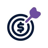 goal icon. dual tone icon for your website, mobile, presentation, and logo design. vector