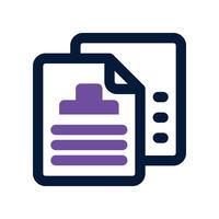 business report icon. dual tone icon for your website, mobile, presentation, and logo design. vector