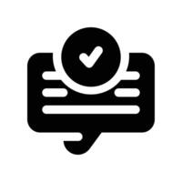 accept icon. glyph icon for your website, mobile, presentation, and logo design. vector