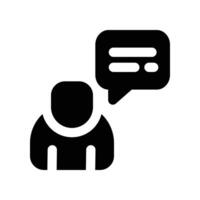 comments icon. glyph icon for your website, mobile, presentation, and logo design. vector