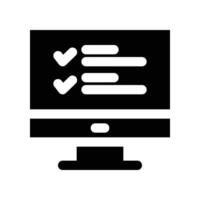 monitor icon. glyph icon for your website, mobile, presentation, and logo design. vector