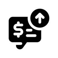bid icon. glyph icon for your website, mobile, presentation, and logo design. vector
