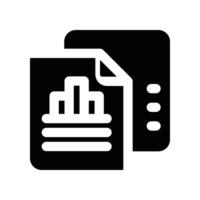 business report icon. glyph icon for your website, mobile, presentation, and logo design. vector