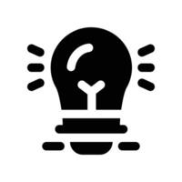 light bulb icon. glyph icon for your website, mobile, presentation, and logo design. vector
