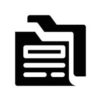 folder icon. glyph icon for your website, mobile, presentation, and logo design. vector