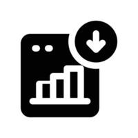 decrease icon. glyph icon for your website, mobile, presentation, and logo design. vector