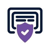shield icon. dual tone icon for your website, mobile, presentation, and logo design. vector