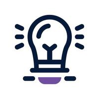 light bulb icon. dual tone icon for your website, mobile, presentation, and logo design. vector