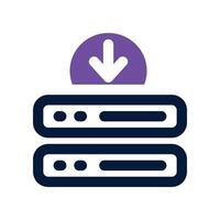 database storage icon. dual tone icon for your website, mobile, presentation, and logo design. vector