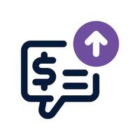 bid icon. dual tone icon for your website, mobile, presentation, and logo design. vector